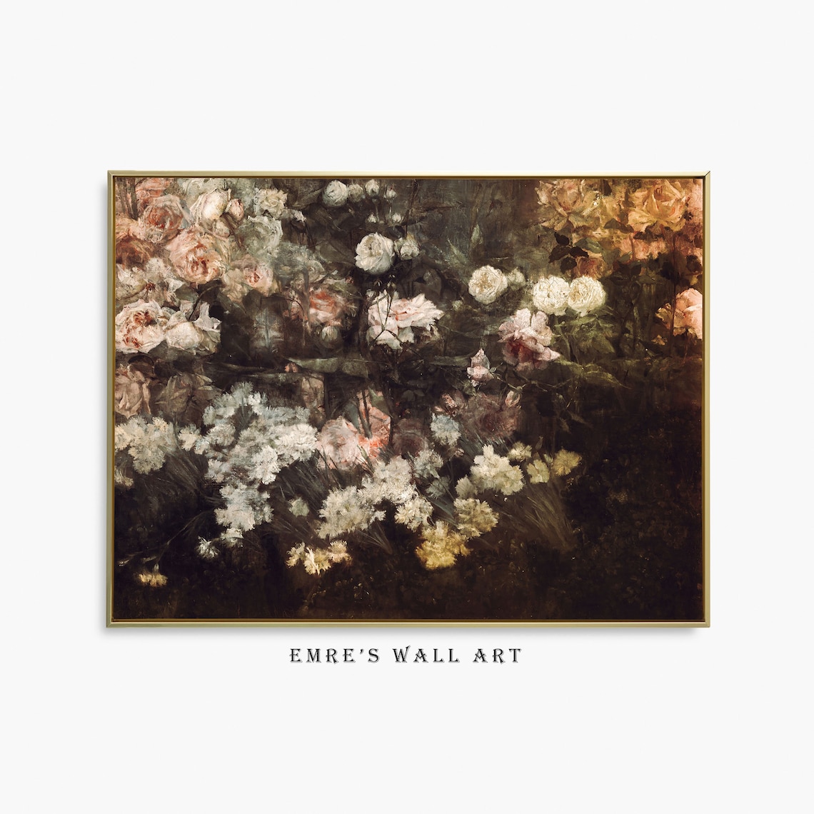 Vintage Roses Oil Painting Floral Art Print