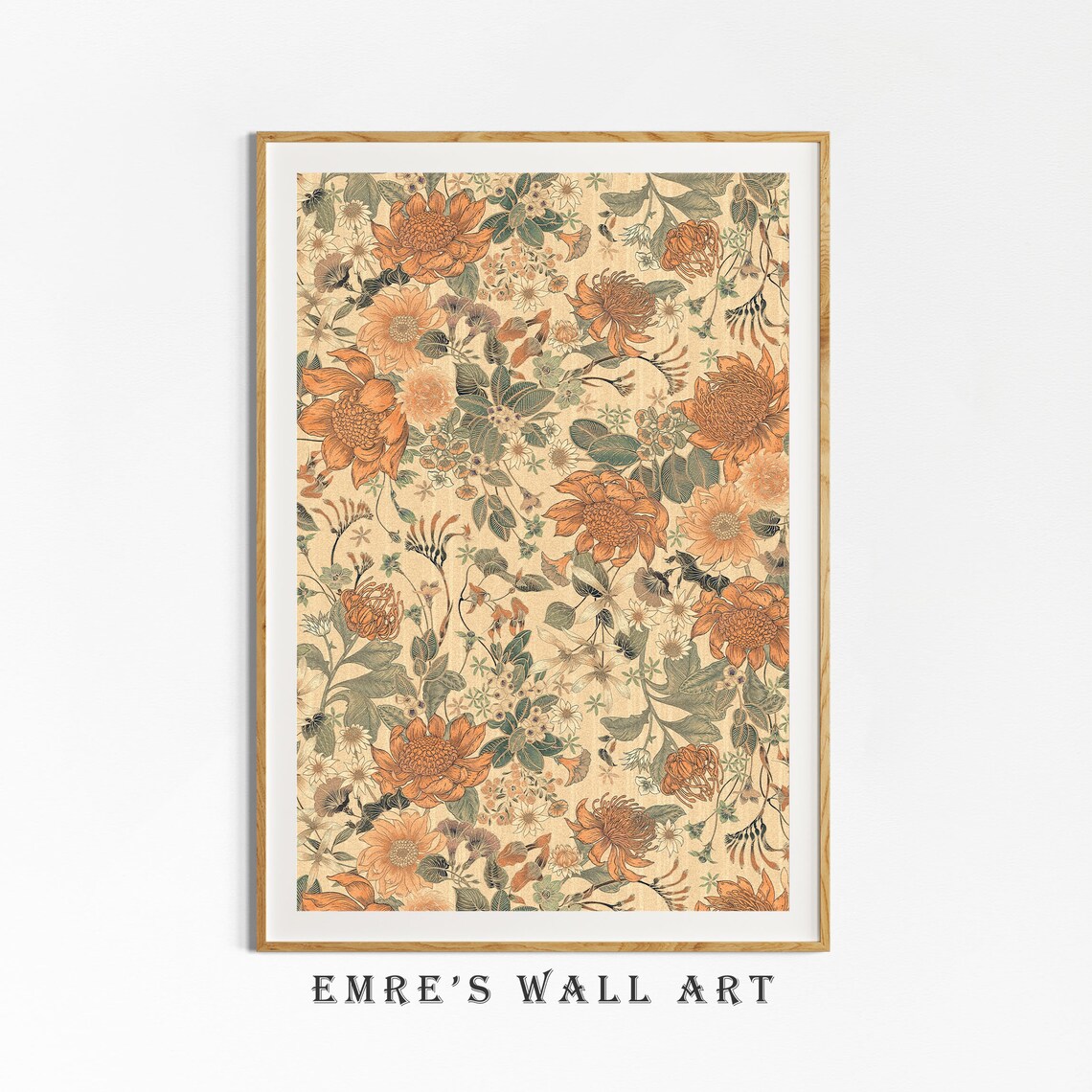 Vintage Textile Wall Art Print, Neutral Farmhouse - Image 4