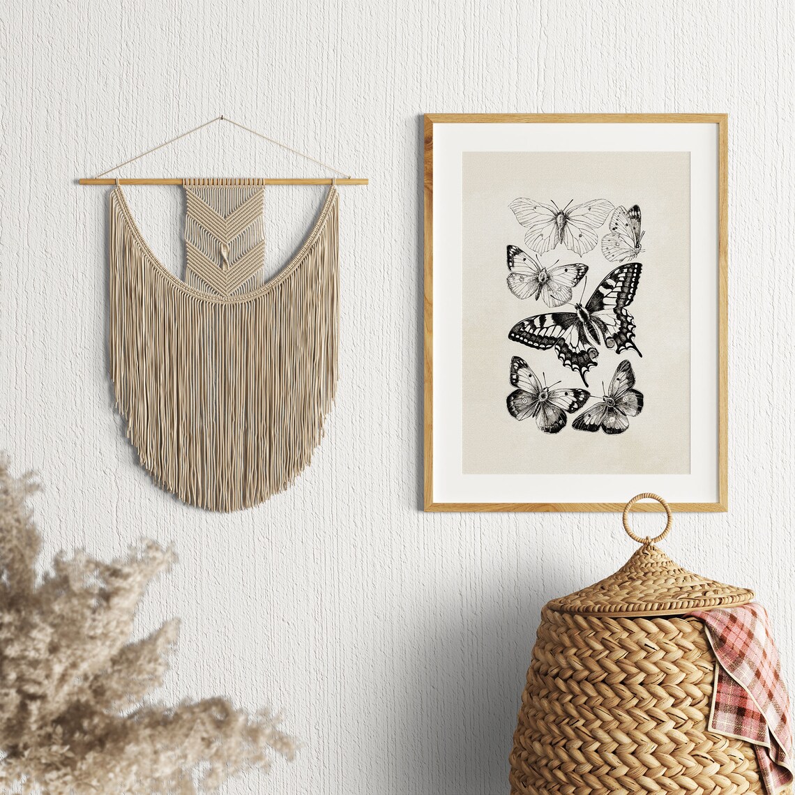Vintage Butterfly Sketch Art Print, Butterfly Drawing - Image 2