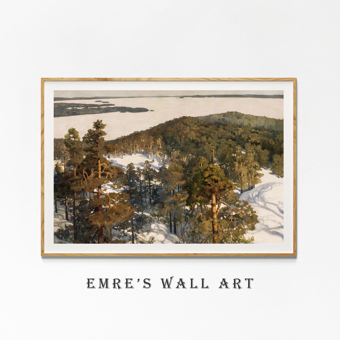 Winter Landscape Vintage Forest Scenery Art Print - Image 4