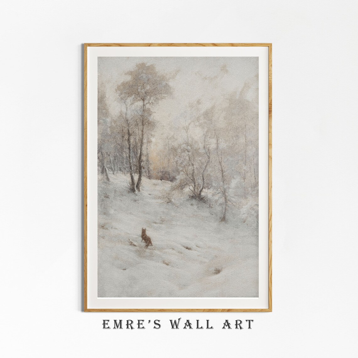 Fox Wall Decor, Winter Forest Landscape Art Print - Image 4