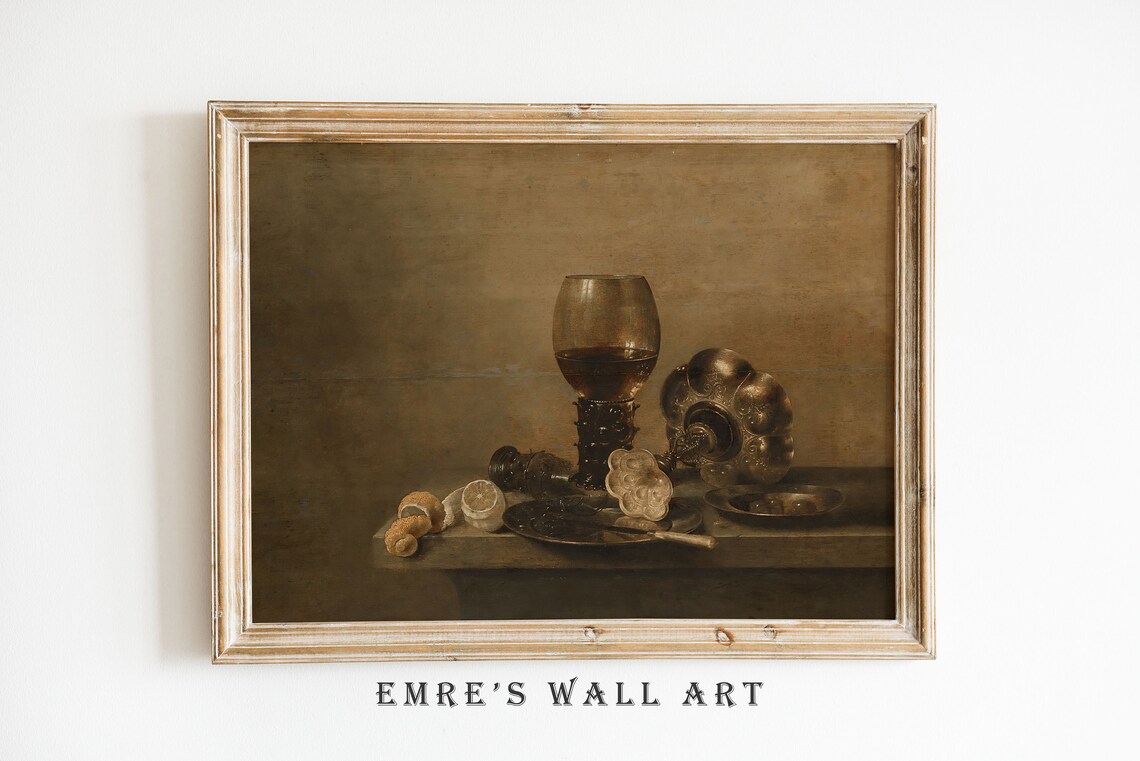 Vintage Still Life Painting, Antique Oil Art Print - Image 2