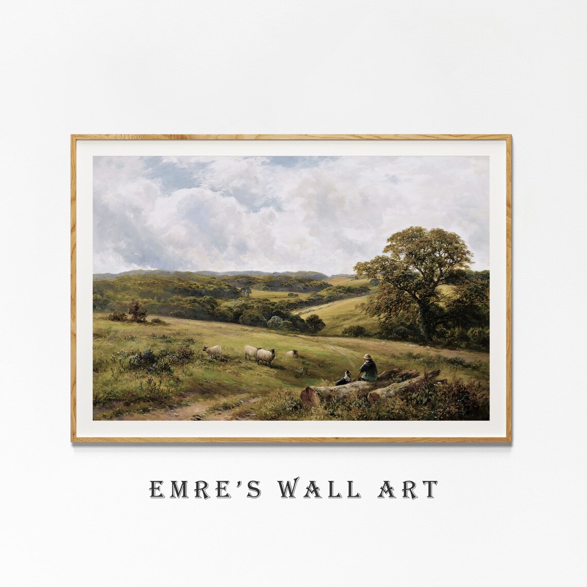 Vintage Country Oil Painting Wall Art Print - Image 4