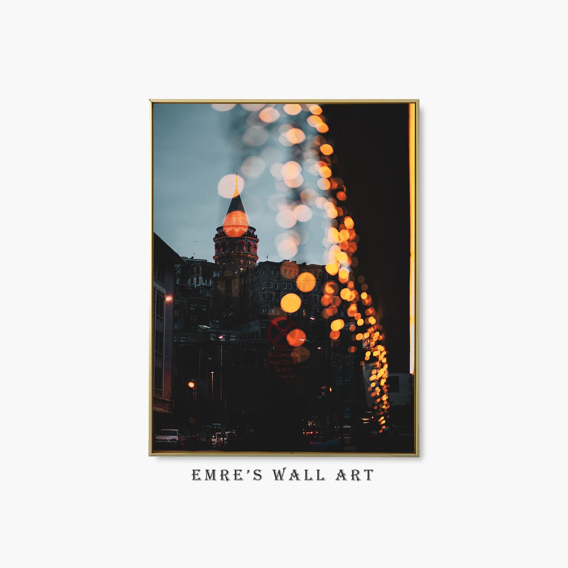 Istanbul Photo Art Print, Dark Moody Cityscape