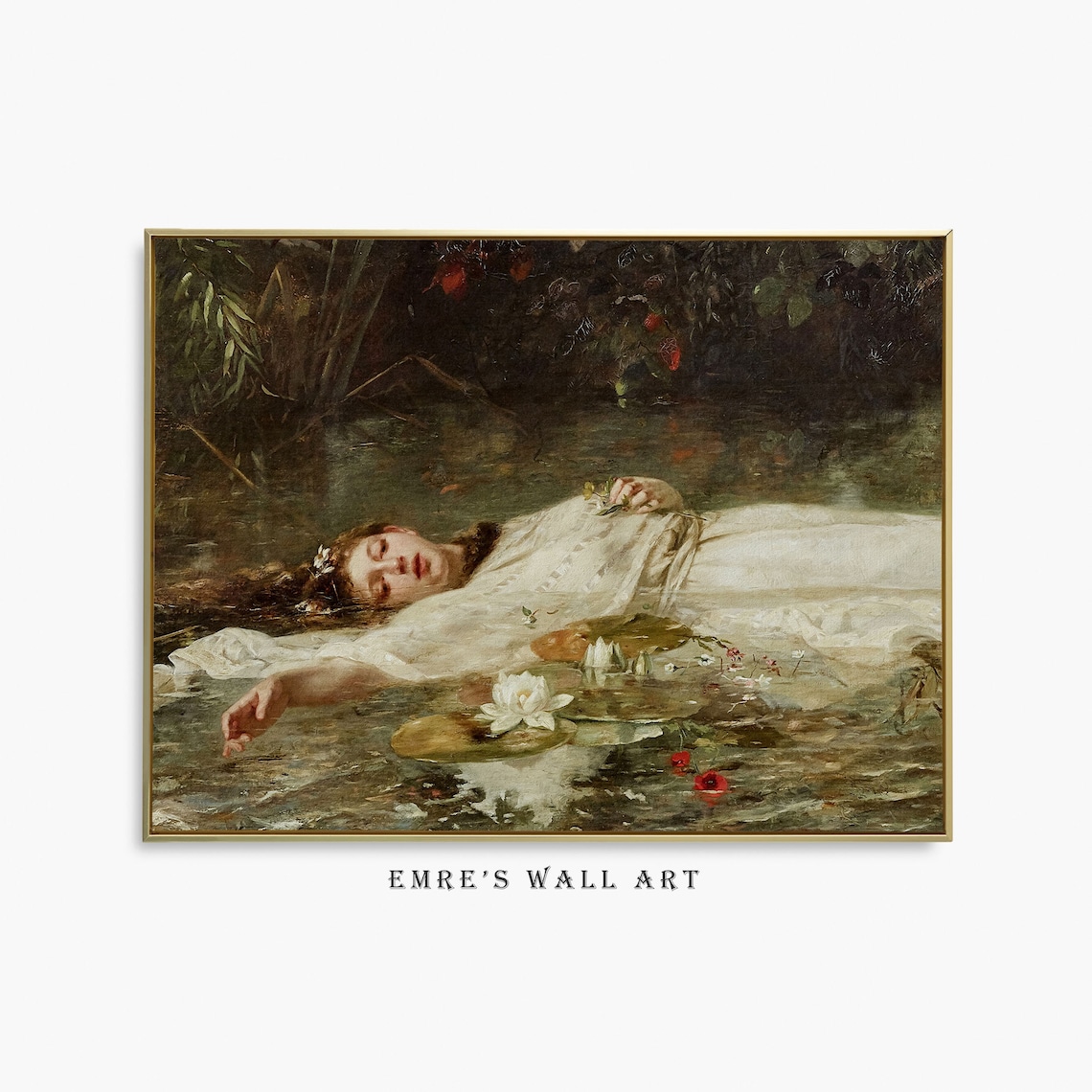 Woman Oil Painting Antique Wall Art Poster