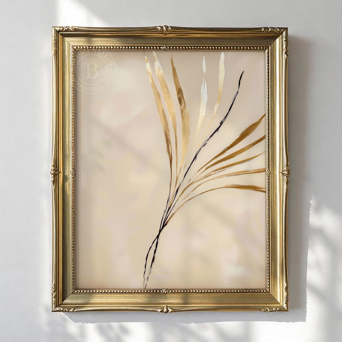 Dried Grass Art Print Minimalist Neutral Botanical Wall Decor Pampas Poster Scandinavian Boho Living Room