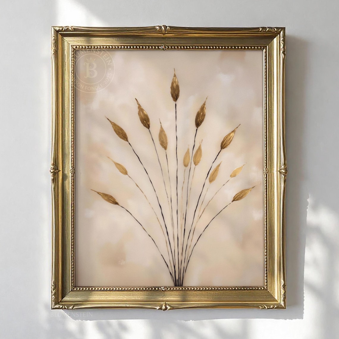 Dried Grass Art Print, Minimalist Botanical Decor