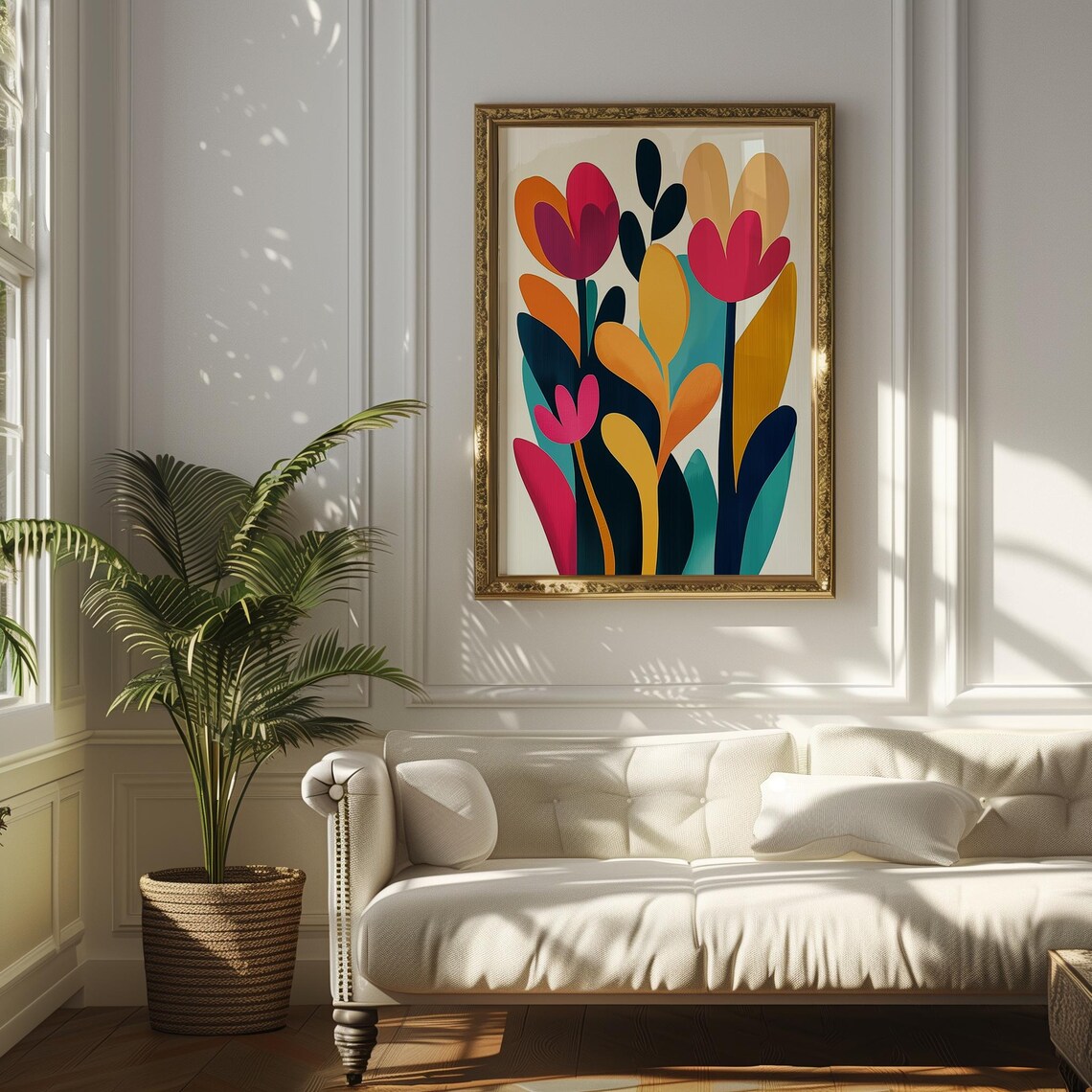 Bold Abstract Floral, Modern Botanical Boho - Image 2
