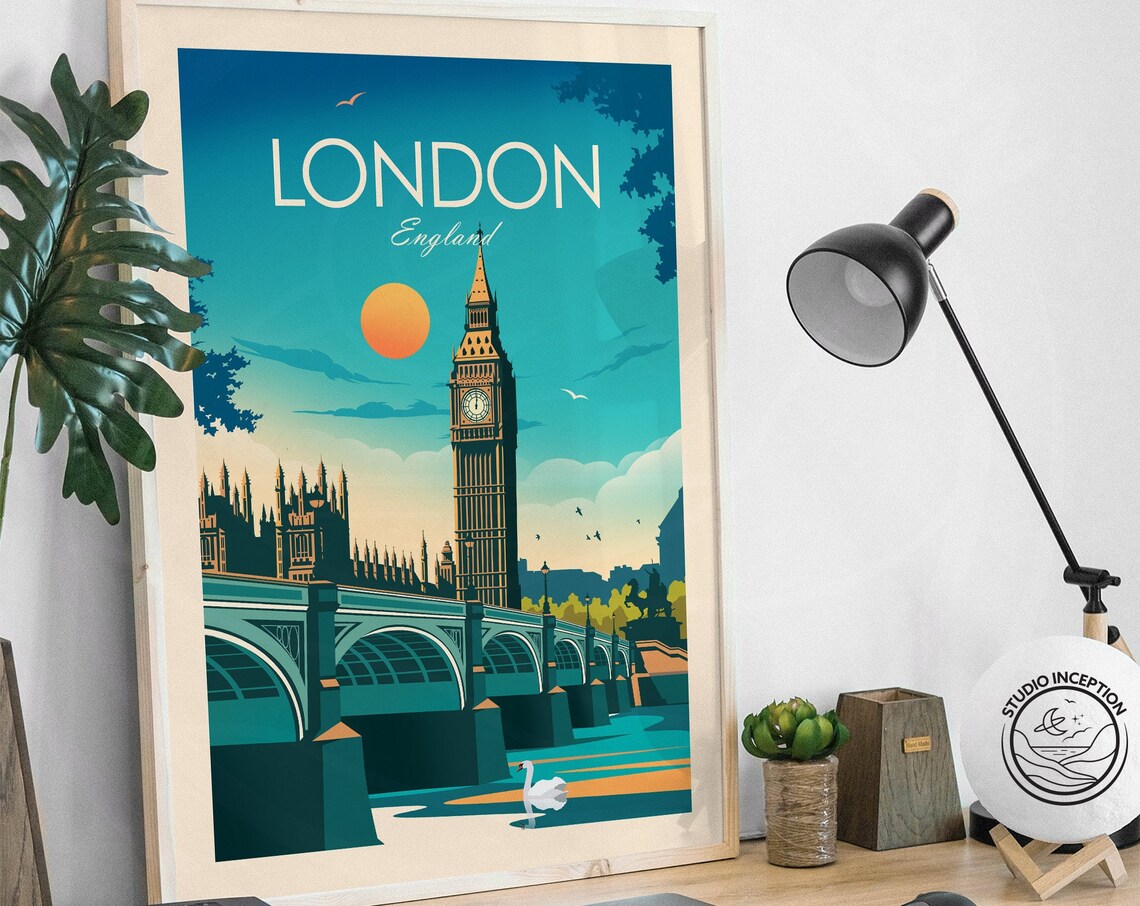 London Poster, Big Ben Travel Poster Print - Image 3