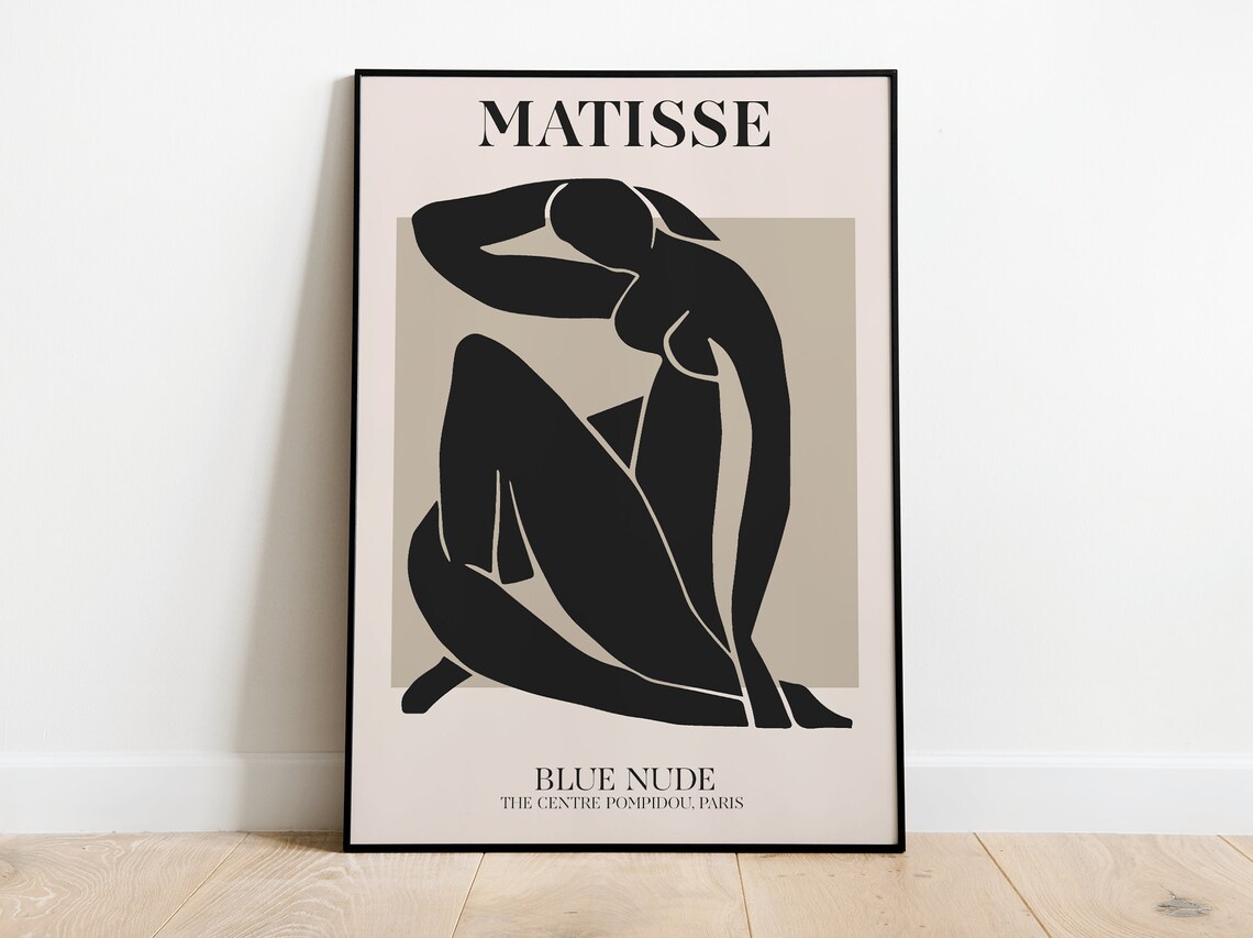 Henri Matisse Inspired Blue Nude Poster Print