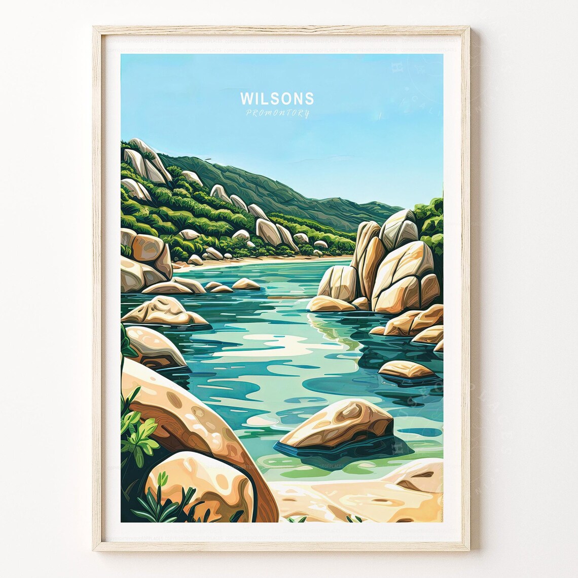 Wilsons Promontory Rocky Cove Turquoise Water Coastal Travel Poster
