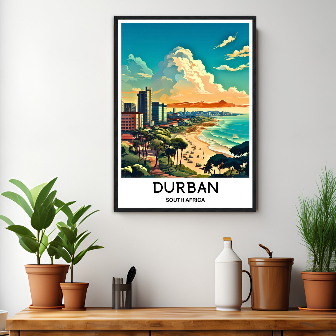 Durban Travel Poster, South African Wall Art - Image 3