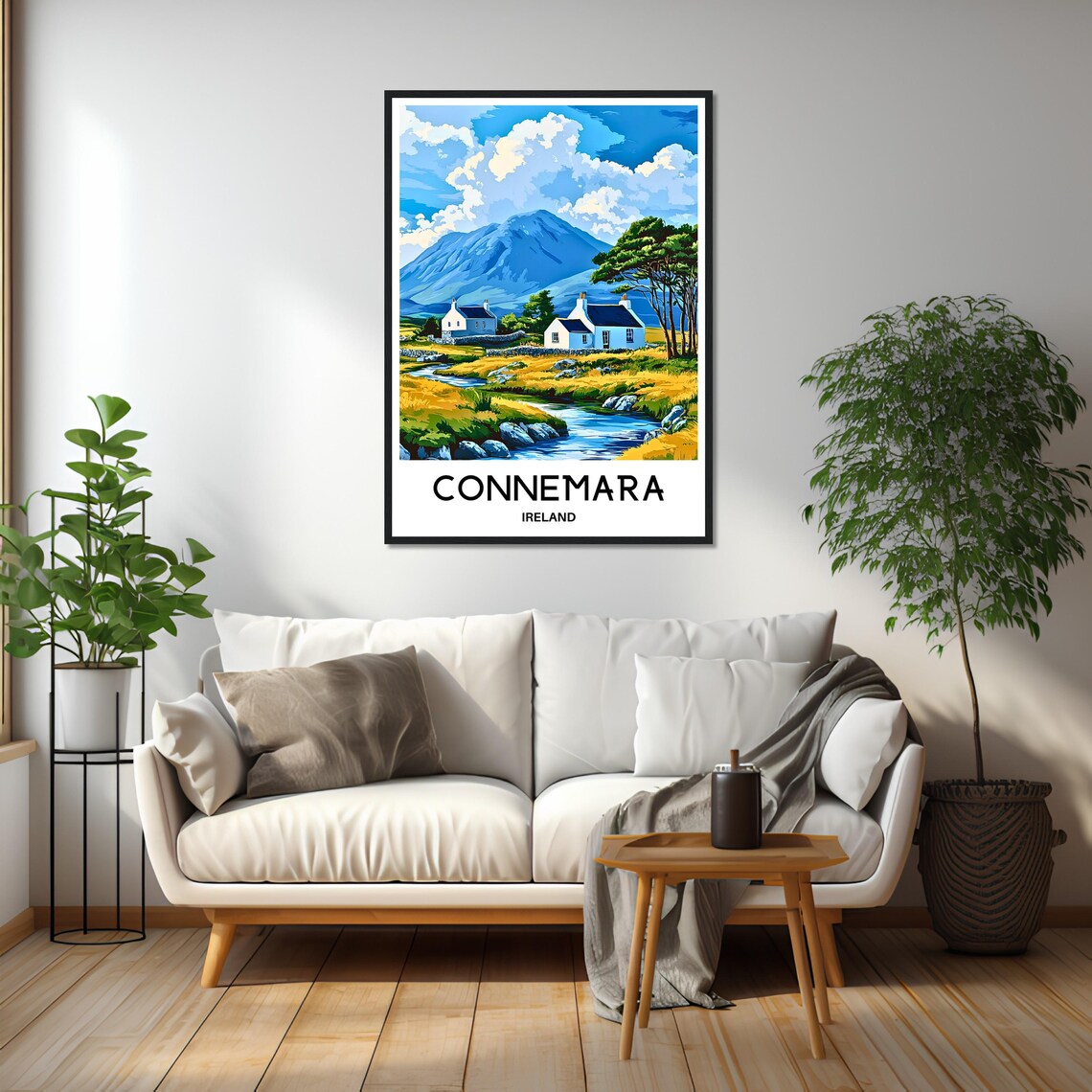 Connemara Ireland Cottage Poster with Mountain Stream and Moorland - Image 2
