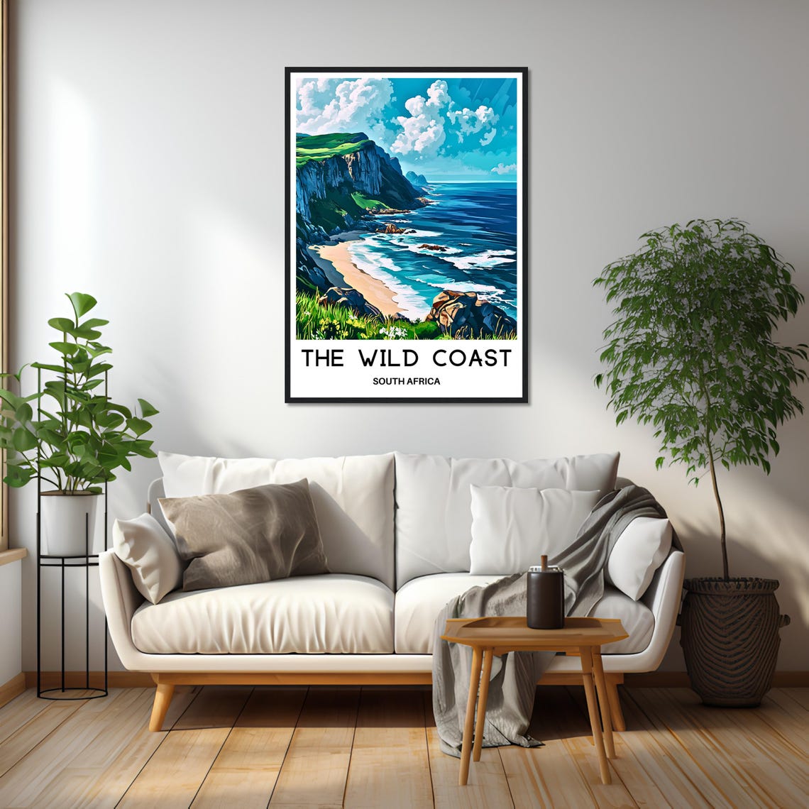 The Wild Coast South Africa Sandy Beach Cliffs Ocean View Poster - Image 2