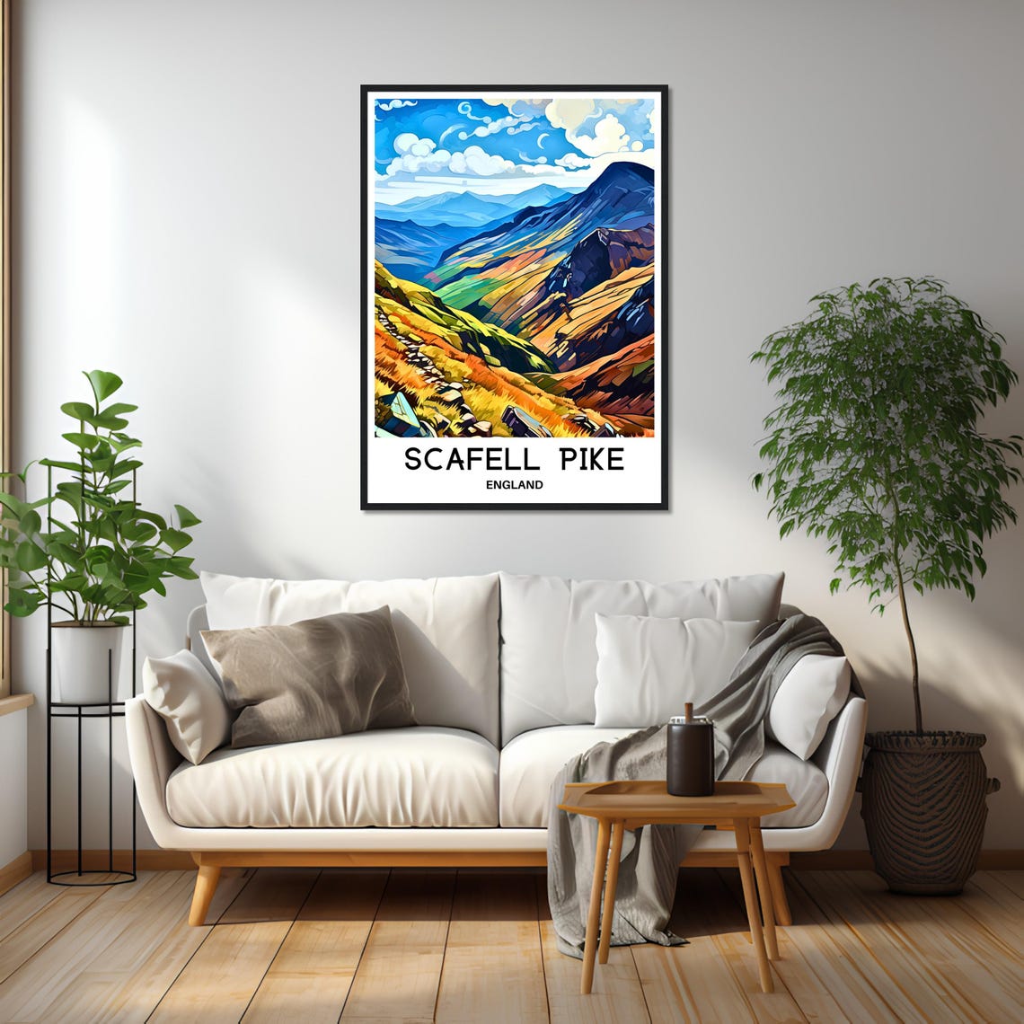 Scafell Pike England Dramatic Mountain Ridge Lake District Poster - Image 2