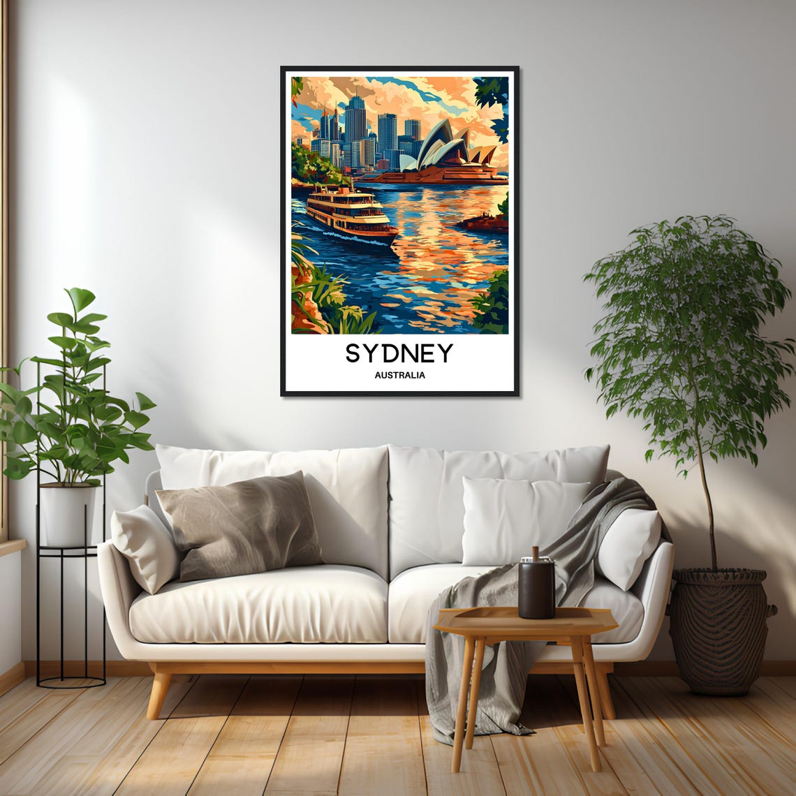 Sydney Australia Sunset Ferry Opera House Harbor View Poster - Image 2