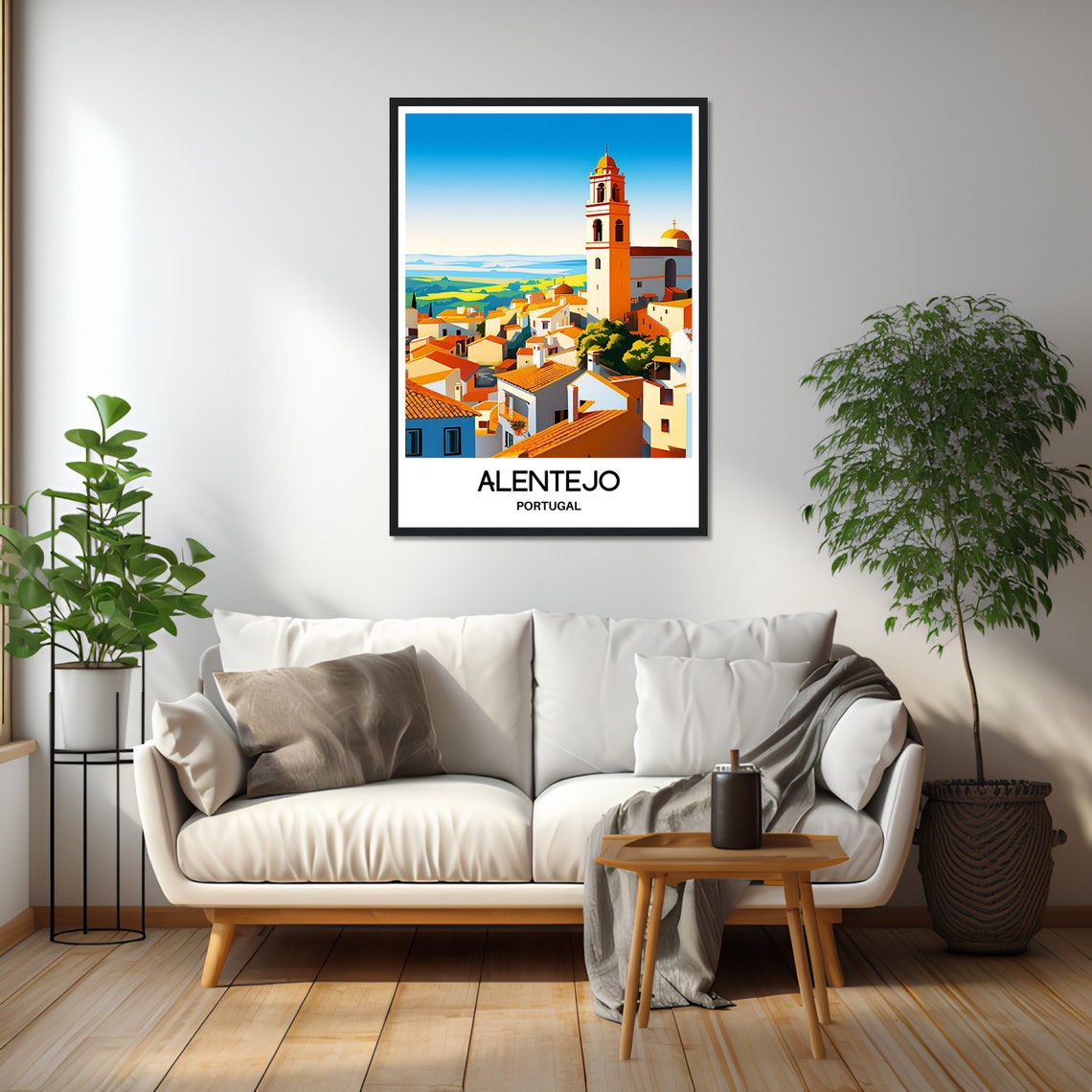 Alentejo Travel Print Alentejo Poster Portuguese Art Print Portugal Lover Gift Wall Hanging Art Home Office Decor Alentejo Illustration - Image 2