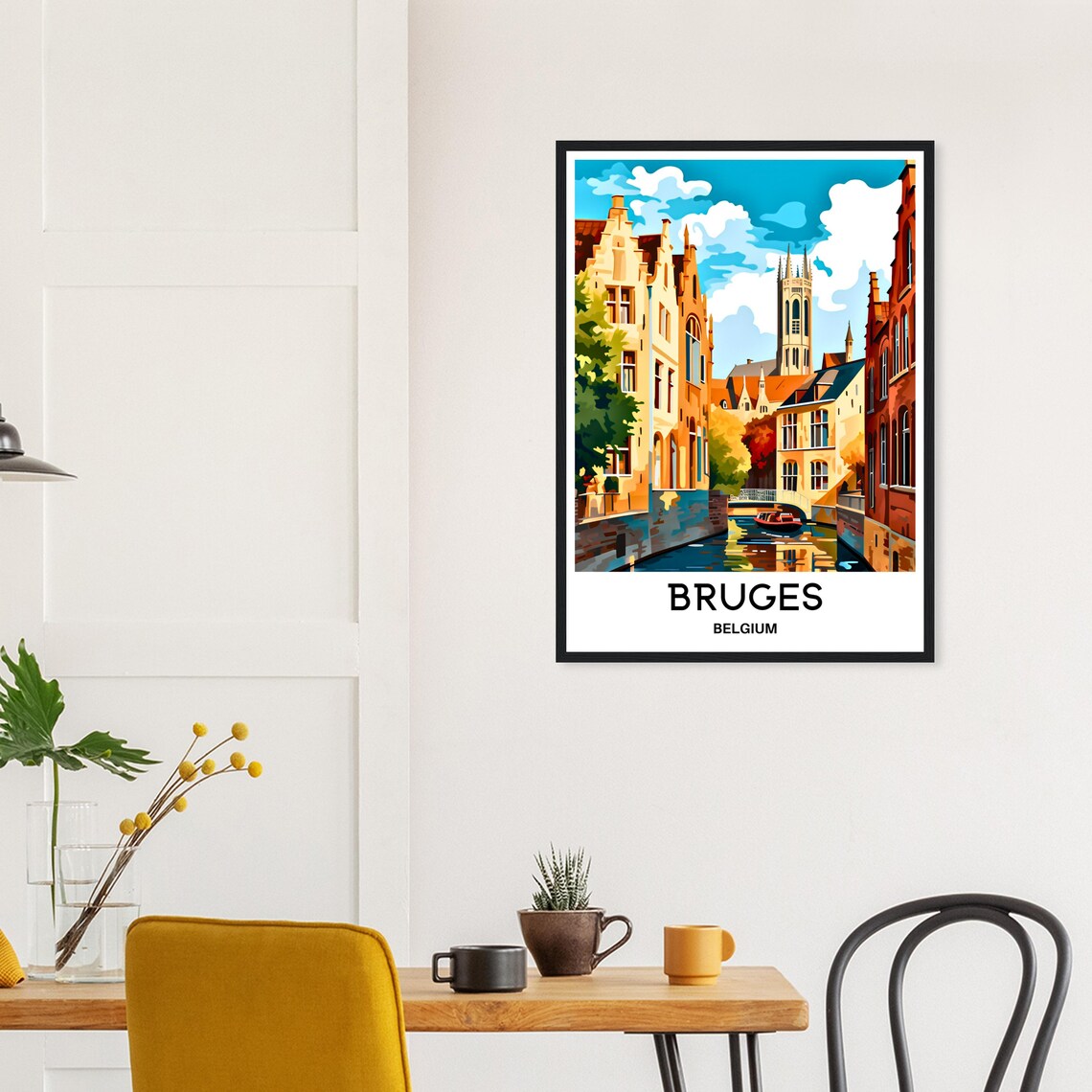 Bruges Travel Poster, Belgium Travel Art Print - Image 2