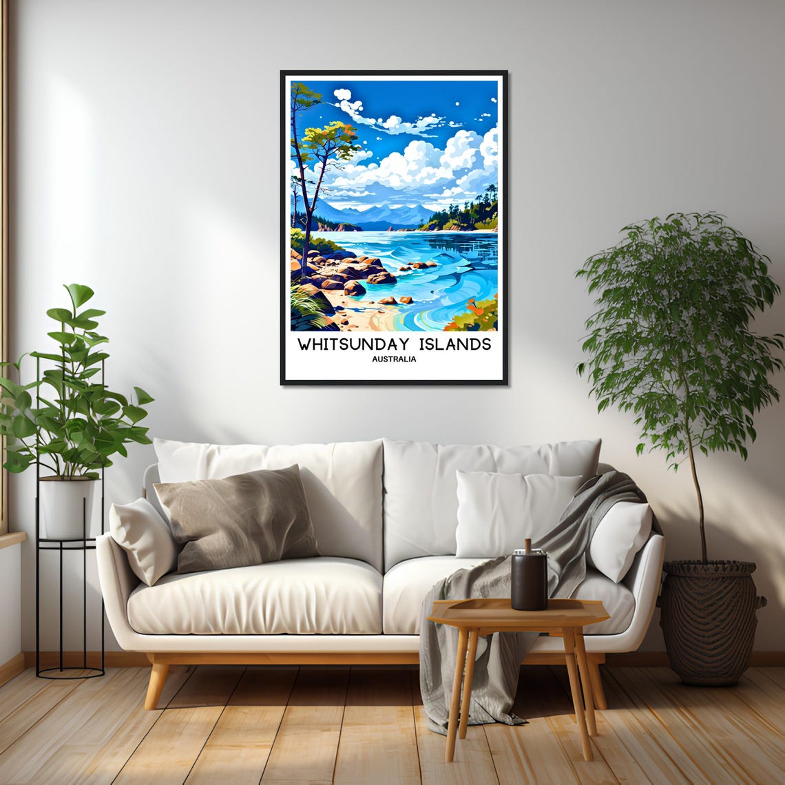Whitsunday Islands Rocky Tropical Shoreline Australia Poster - Image 2