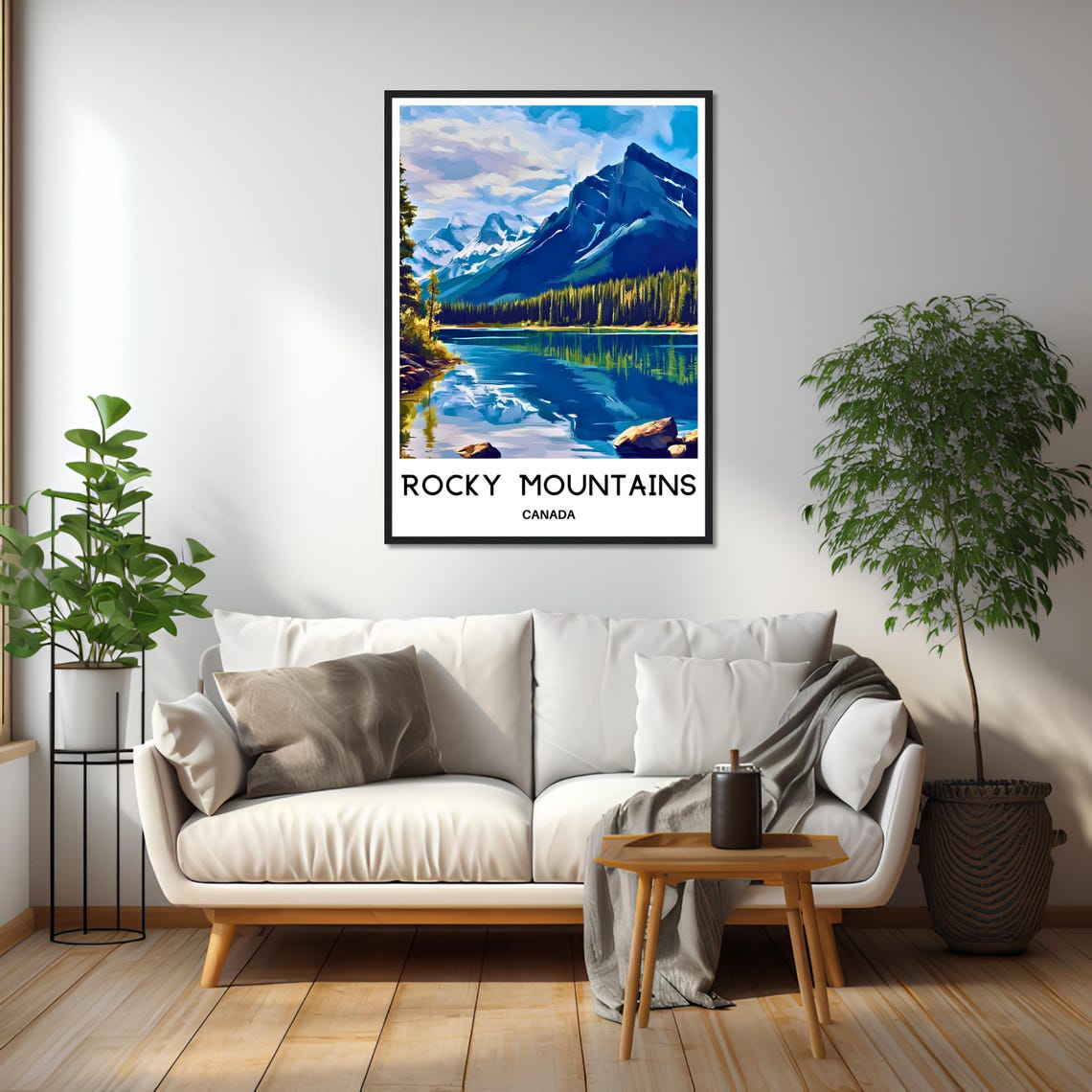 Rocky Mountains Canada Alpine Lake and Peak Reflections Poster - Image 2