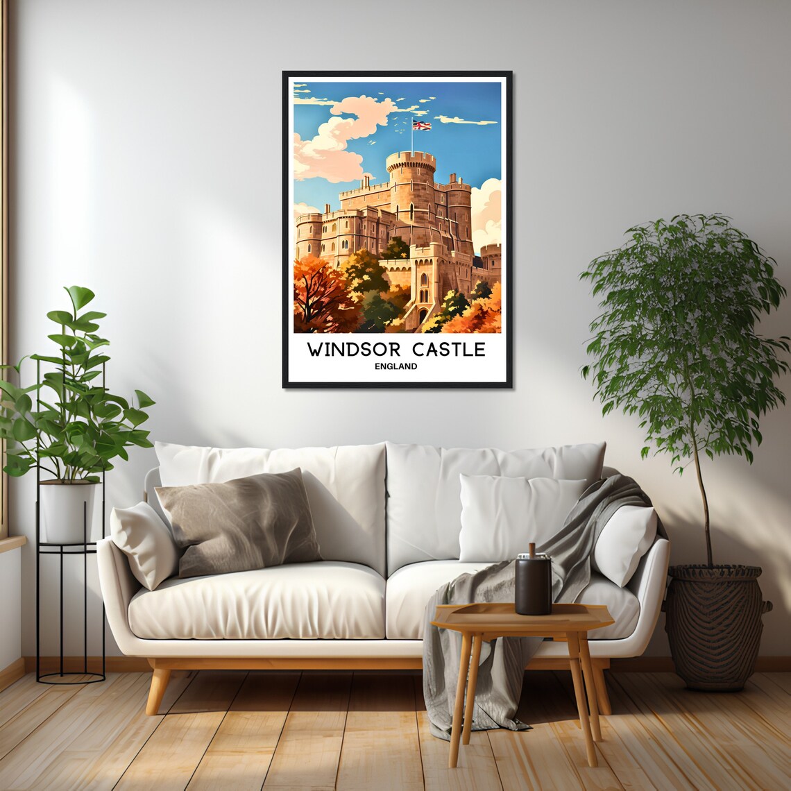 Windsor Castle Travel Poster, Berkshire England Art - Image 2