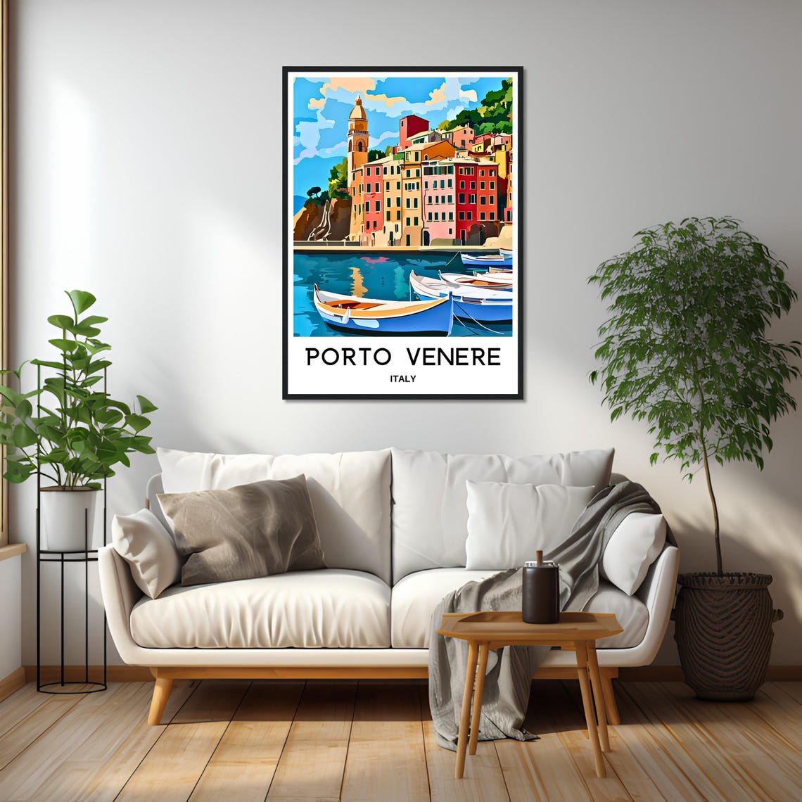 Porto Venere Travel Print Porto Venere Poster Italian Art Print Italy Lover Gift Italy Wall Hanging Art Home Decor Porto Venere Illustration - Image 2