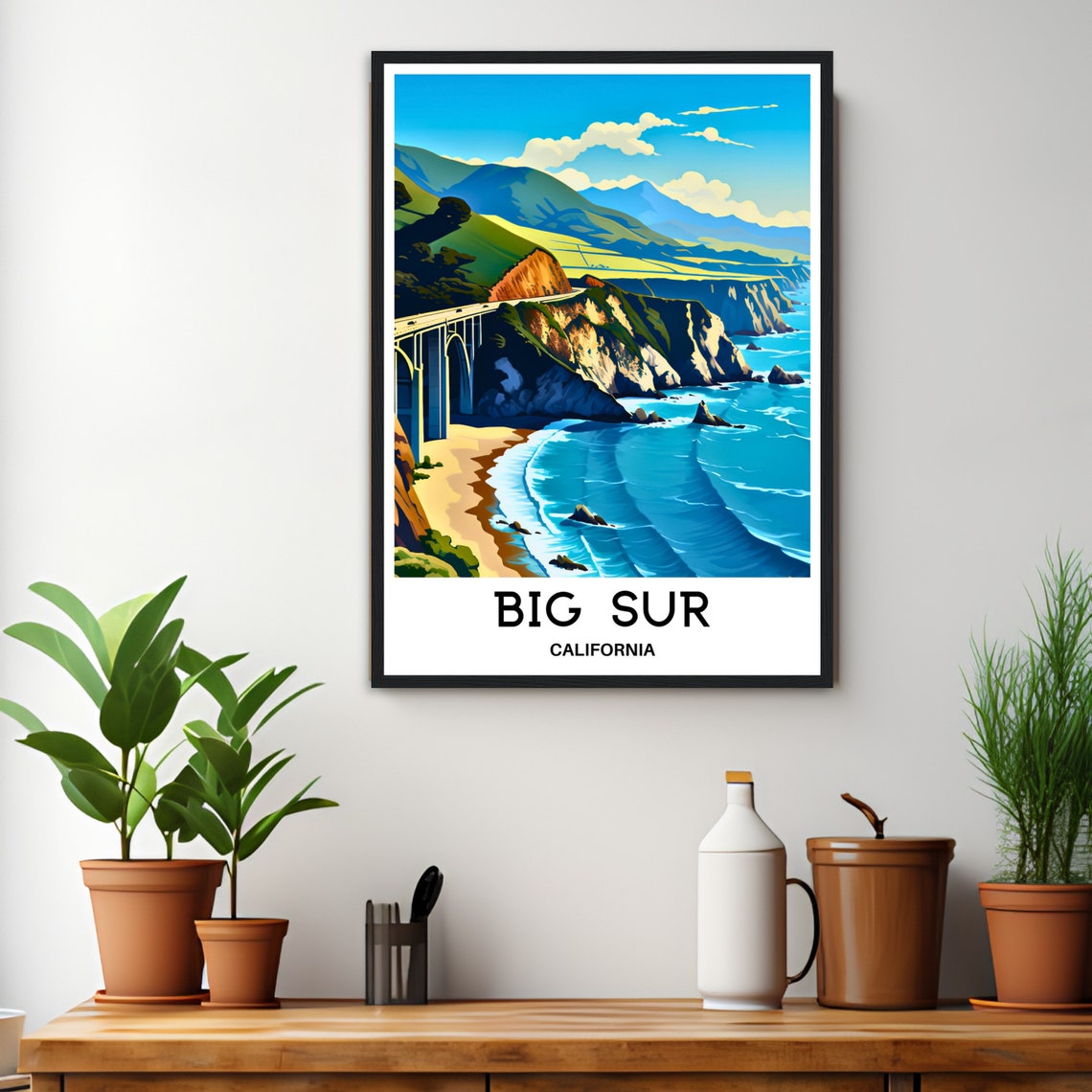 Big Sur Travel Print Big Sur Print Big Sur Travel Poster Big Sur Poster California Travel Gift California Print California Lover Gift - Image 3