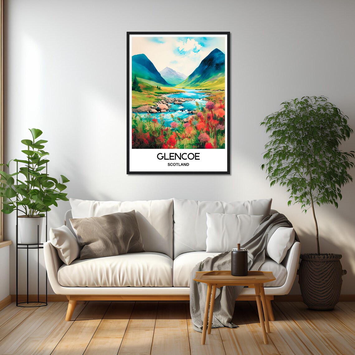 Glencoe Watercolor Travel Poster, Scotland Art Print - Image 2