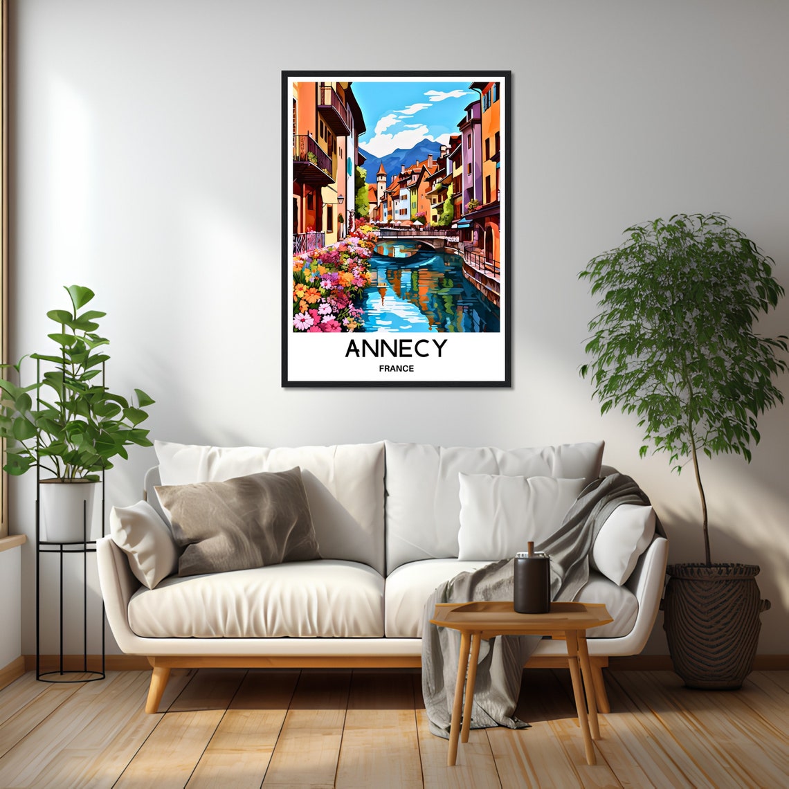Annecy Travel Print Annecy Poster French Art Print France Lover Gift Wall Hanging Art Home Office Desk Decor Annecy City Illustration - Image 2