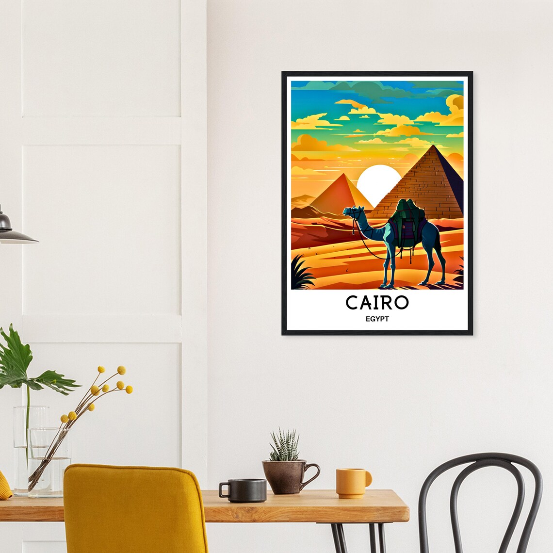 Cairo Travel Print Cairo Poster Egyptian Art Print Egypt Lover Gift Cairo City Wall Hanging Art Home Office Desk Decor Cairo Illustration - Image 2