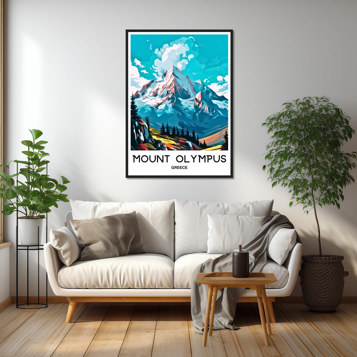 Mount Olympus Greece Snowy Peak Mythical Mountain Summit Poster - Image 2
