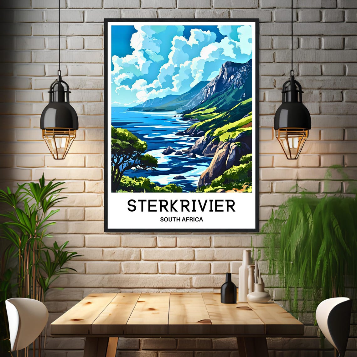 Sterkrivier South Africa Dramatic Coastal Cliffs Ocean Sea Poster - Image 3