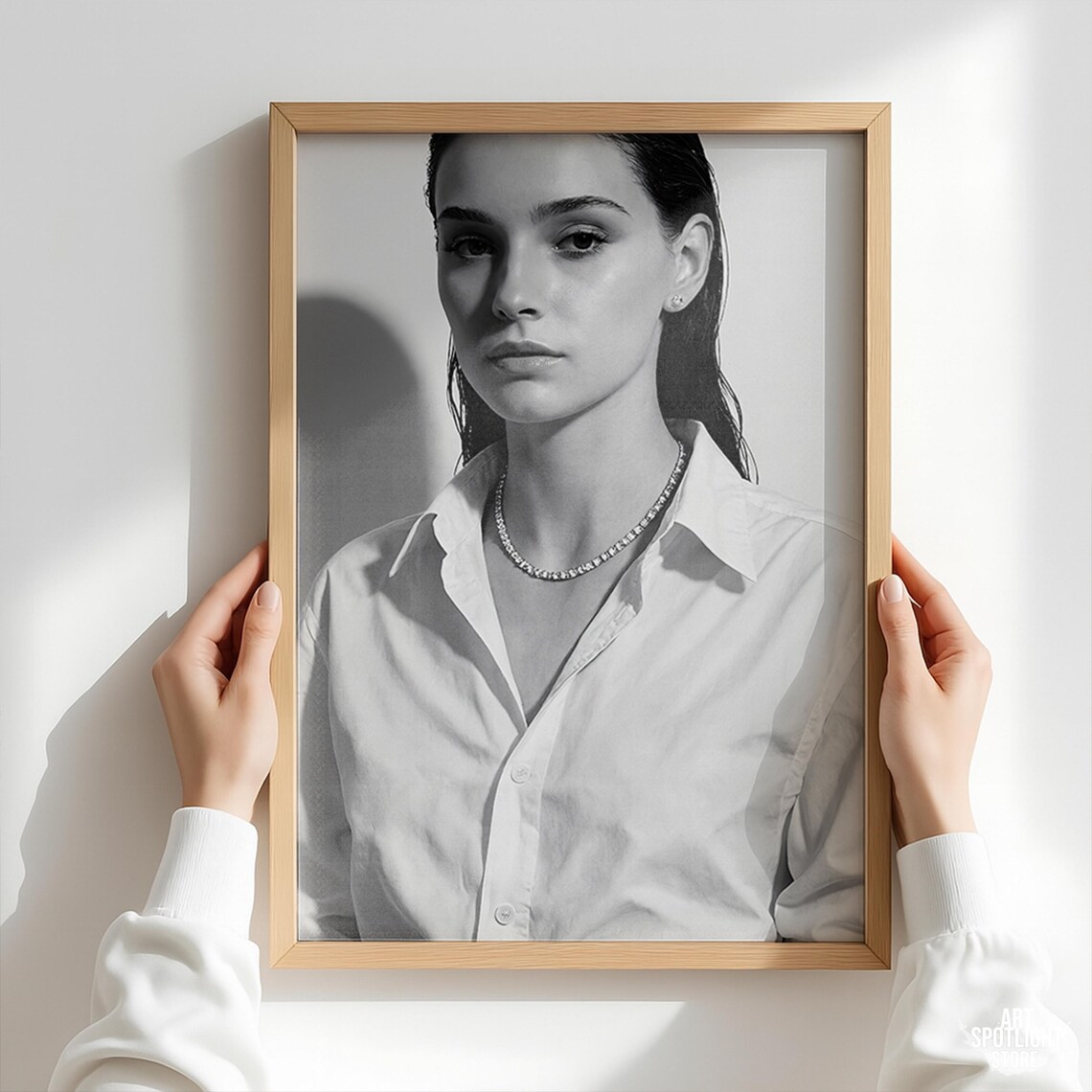 Minimalist Black And White Woman Portrait Photography