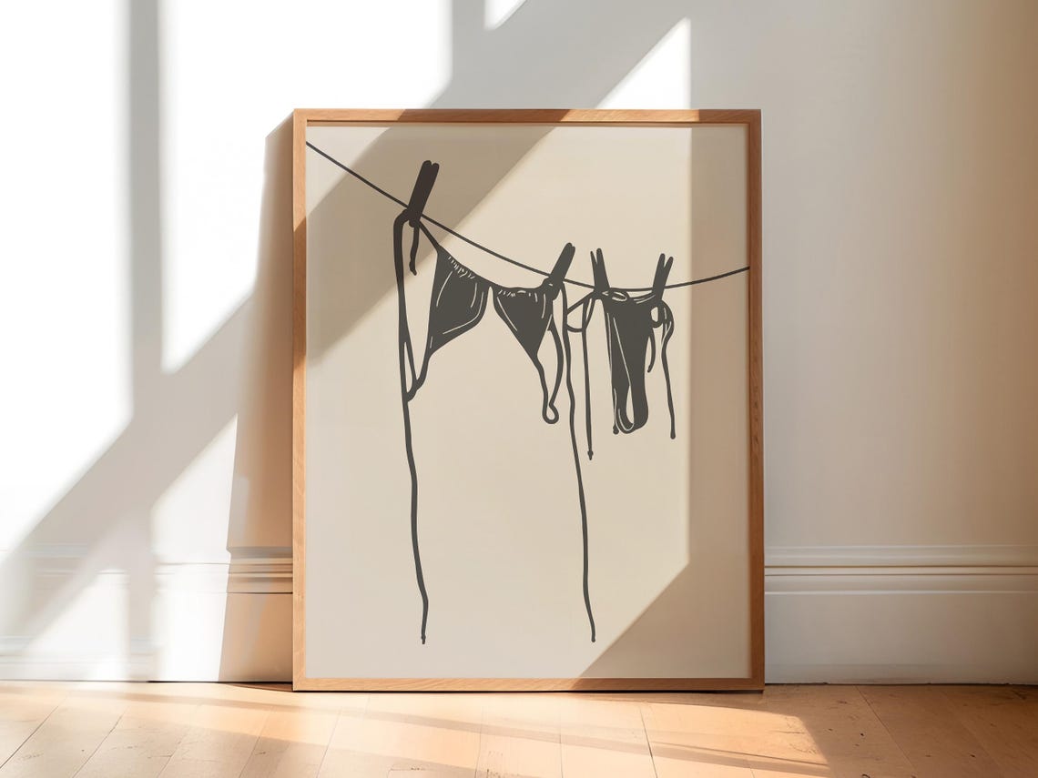 Bikini Art Print, Coastal Cowgirl Decor