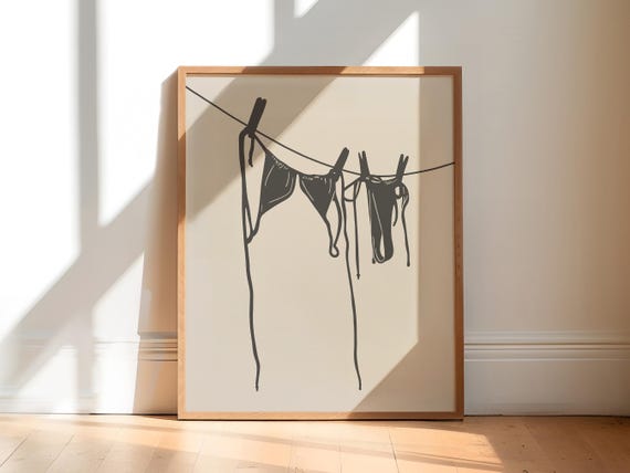 Bikini Art Print, Coastal Cowgirl Decor