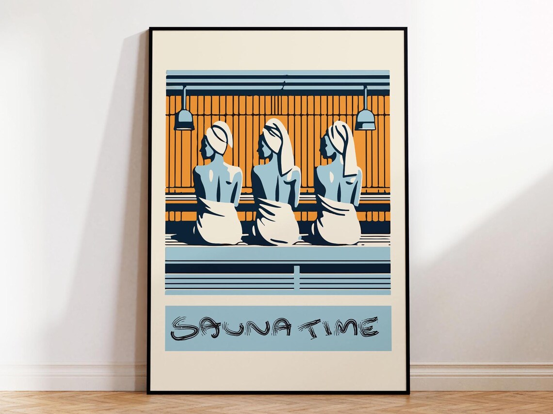 Three Women in the Sauna Pop Art Print