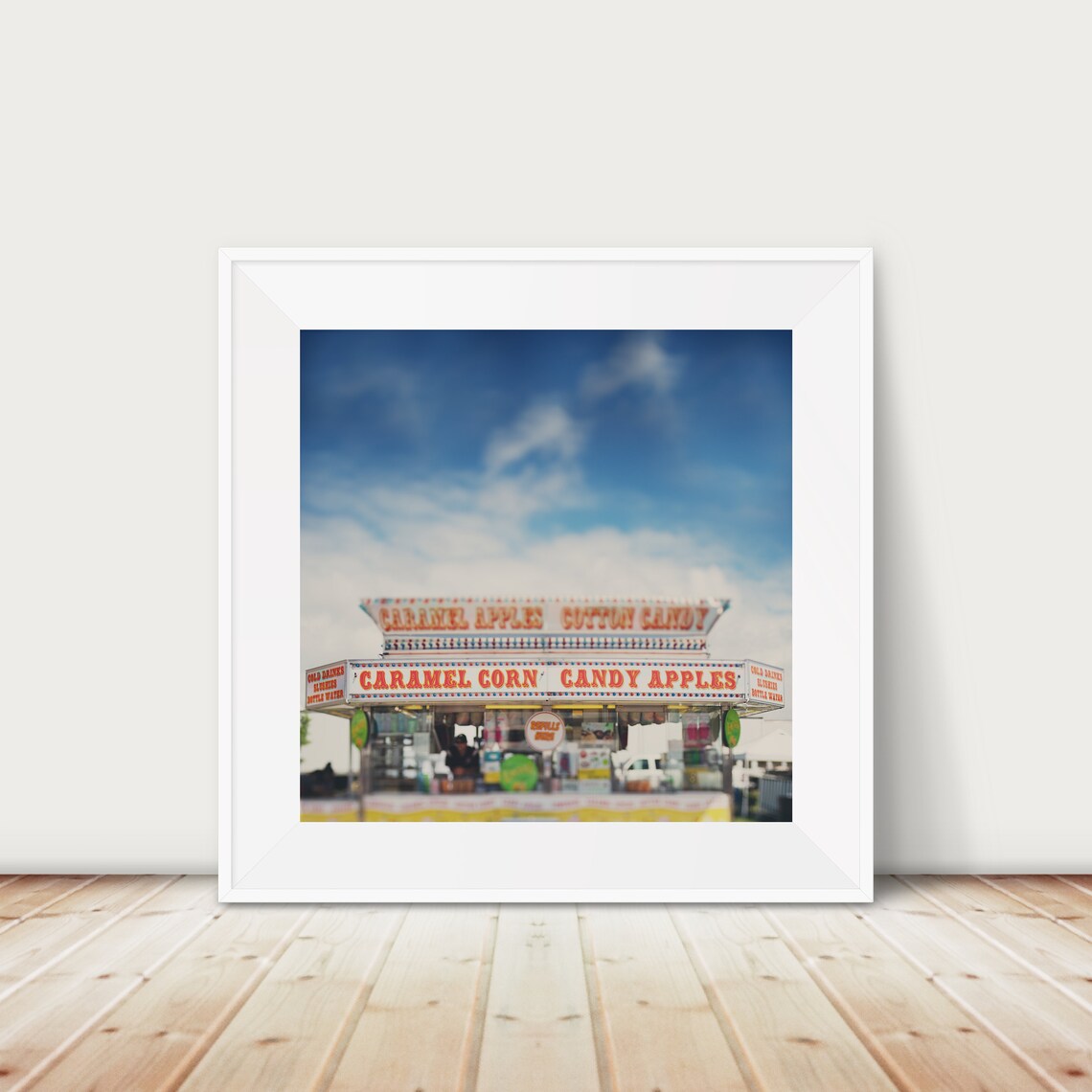Illinois State Fair Caramel Corn Stand Vintage Americana Photo Poster