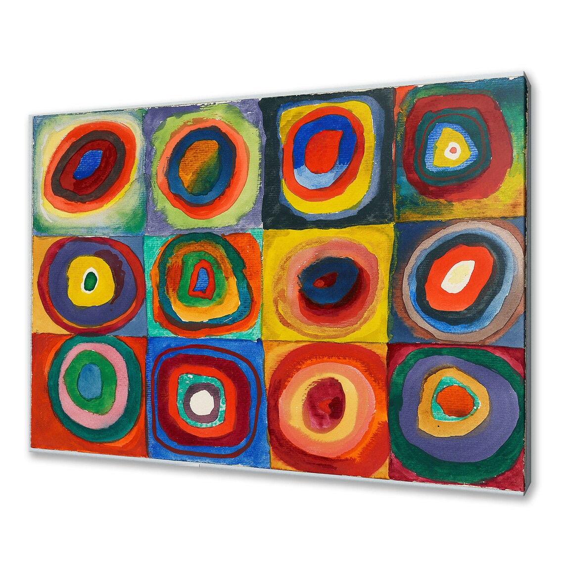 Kandinsky Quadrate With Concentric Rings, Abstract Art Print