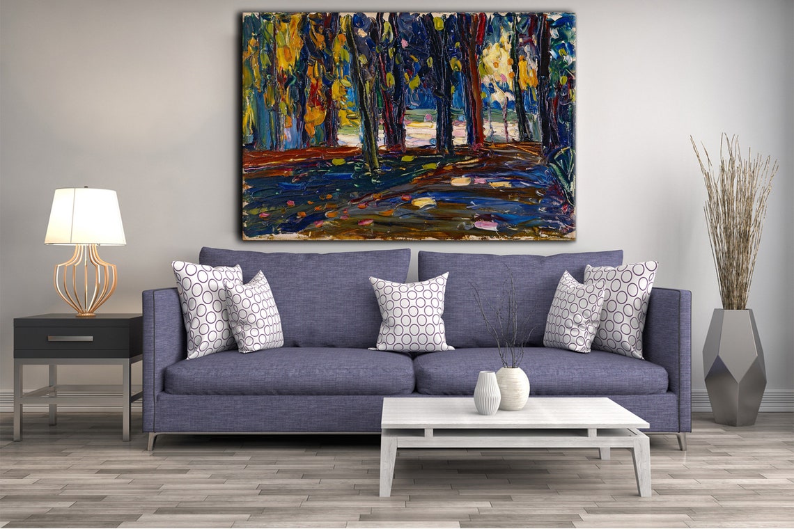 Wassily Kandinsky In The Park Of St Cloud Fall Ii 1906 Classic Design Abstract Decor Reproduction Print Wall Art - Image 2