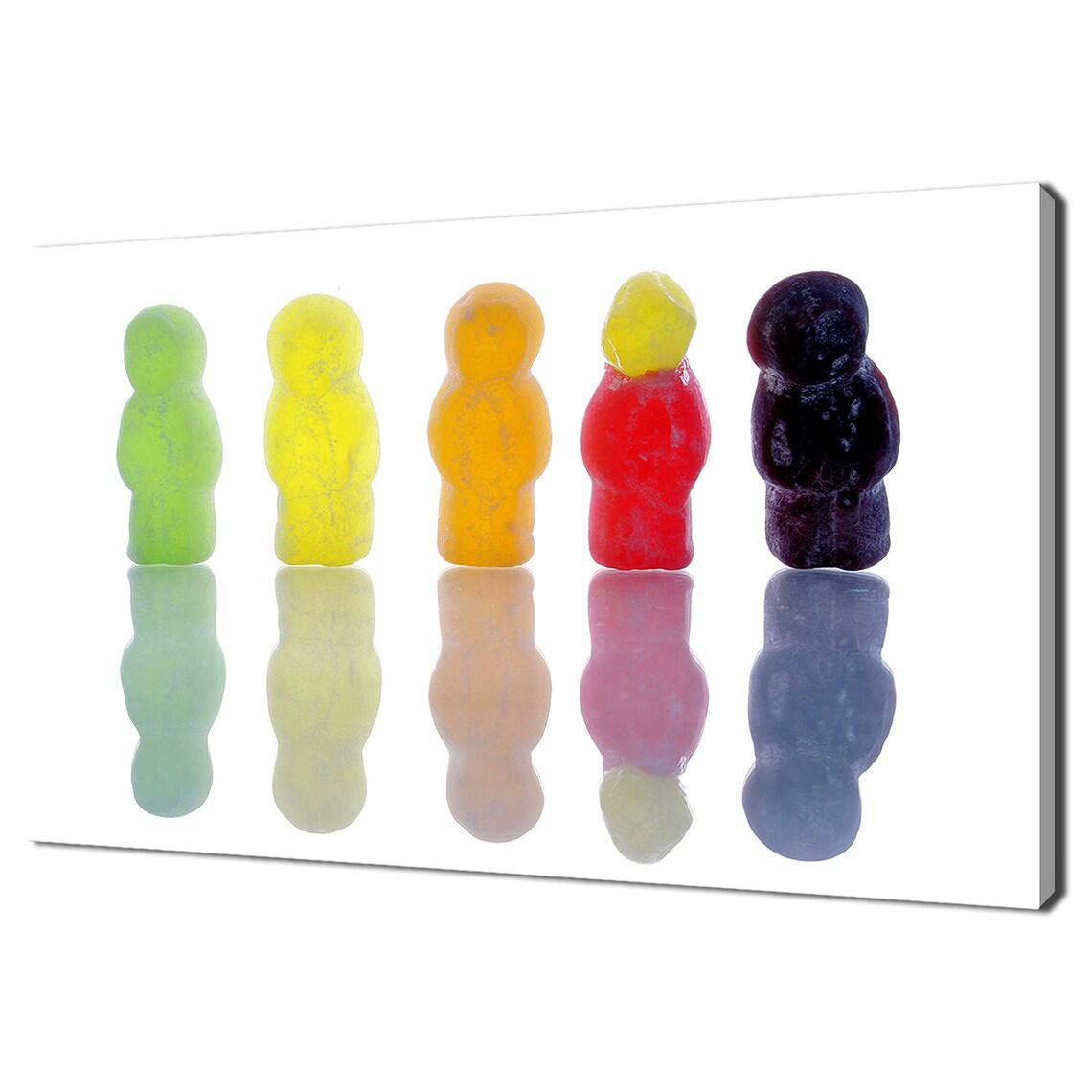 Colorful Jelly Babies Candy Row Retro Sweet Pop Art Kitchen Print