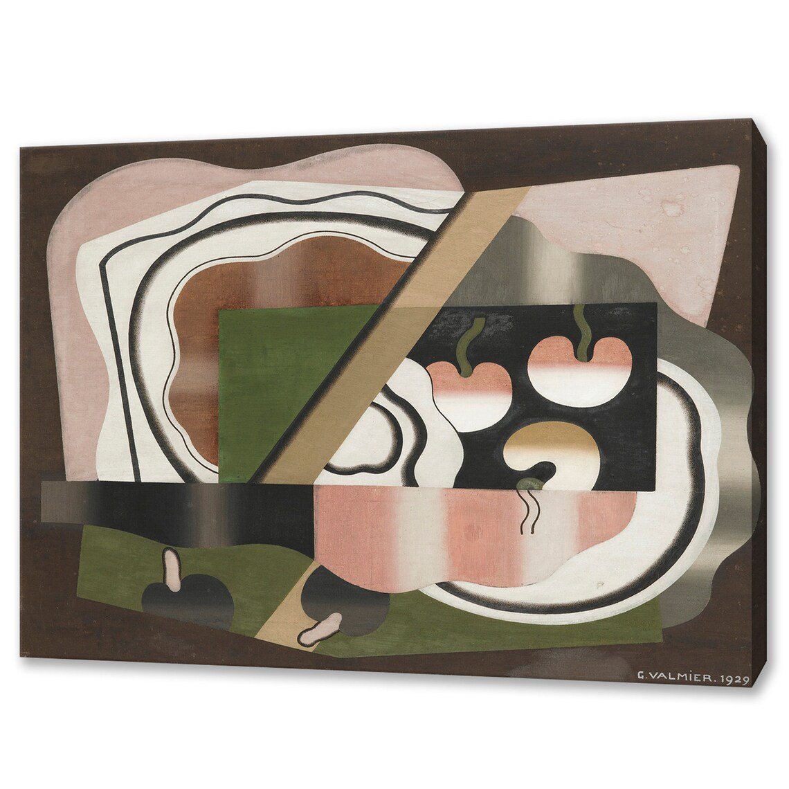 Georges Valmier The Nature Morte Aux Fruits 1929 Classic Design Abstract Decor Reproduction Print Wall Art Wall Hanging