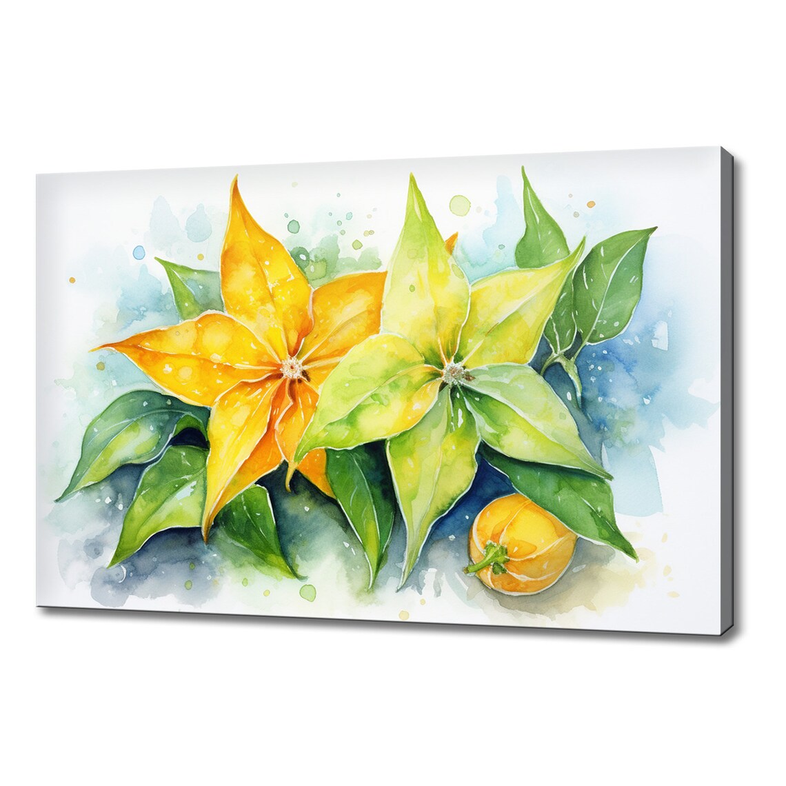 Yellow Starfruit Watercolour, Kitchen Wall Art