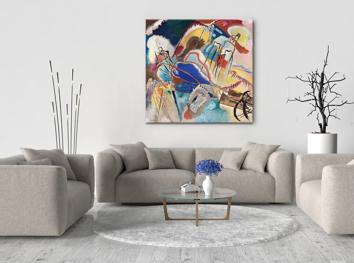 Wassily Kandinsky Improvisation No 30 Cannons 1913 Modern Classic Design Abstract Decor Reproduction Print Wall Art Picture - Image 2
