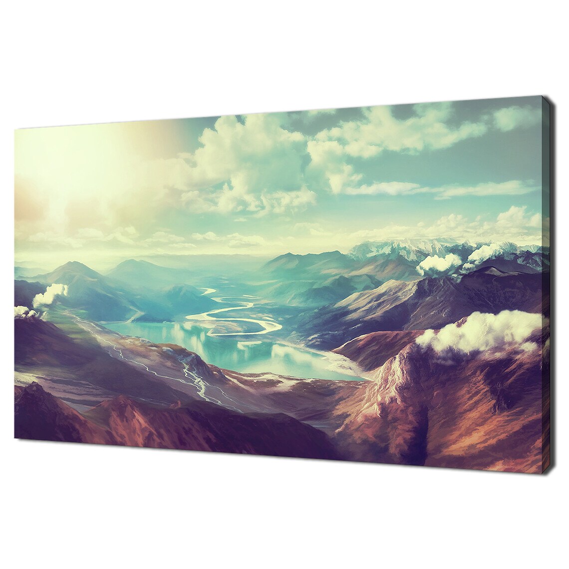 Landscape Mountains Panorama, Modern Design Poster