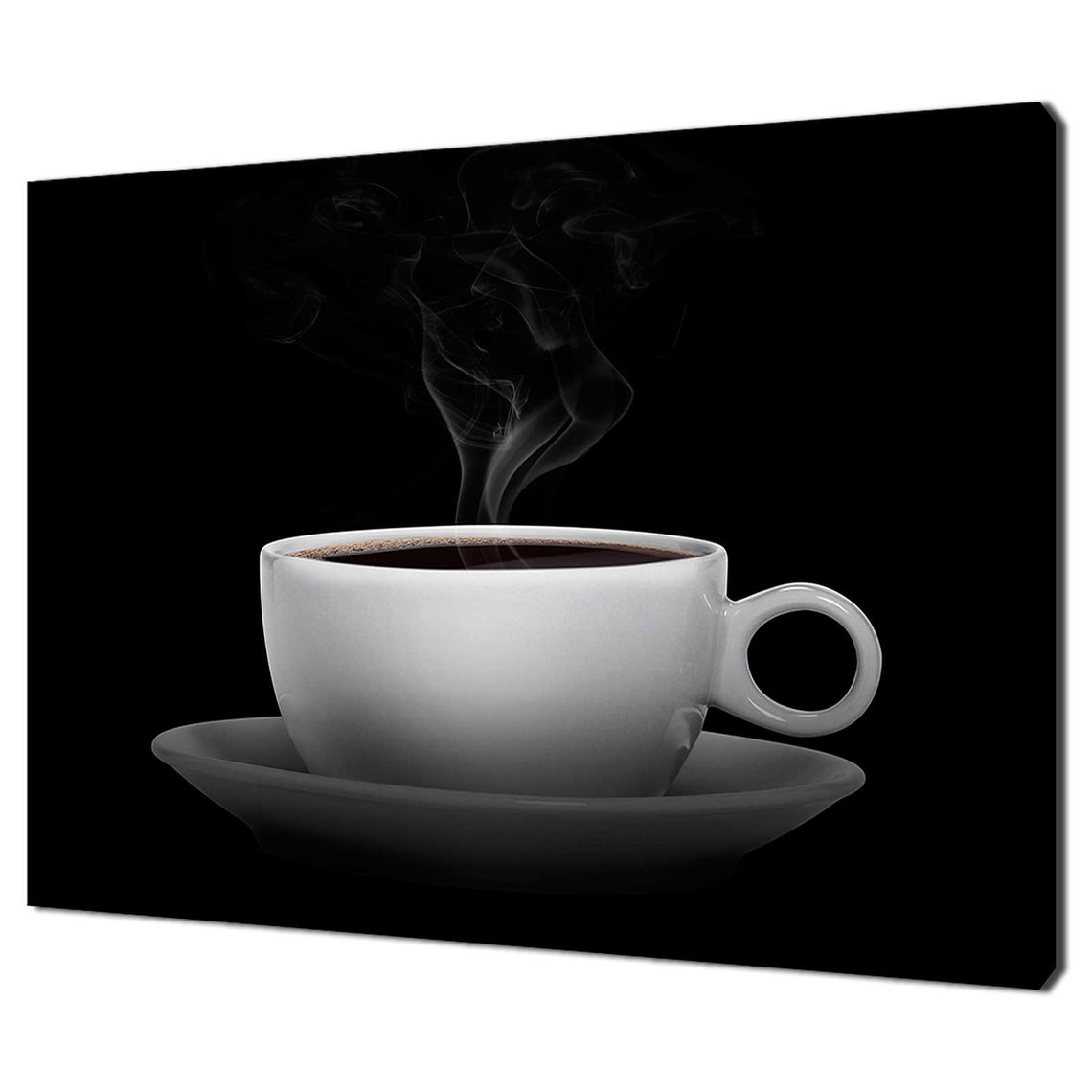 Hot Coffee In The White Cup Modern Kitchen Design Home Decor Print Wall Art Wall Hanging