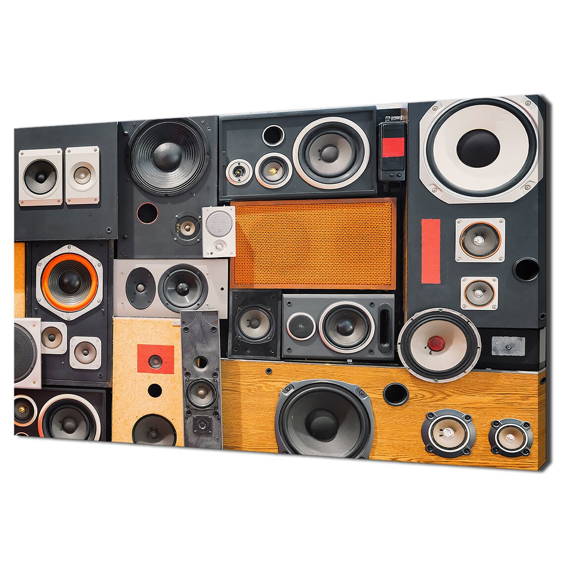 Retro Vintage Music Speakers Modern Art Print