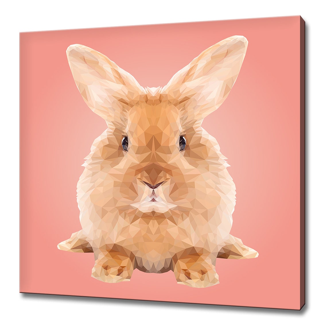 Abstract Low Poly Cute Rabbit Geometric Animal Modern Design Home Decor Print Wall Art Picture Wall Hanging