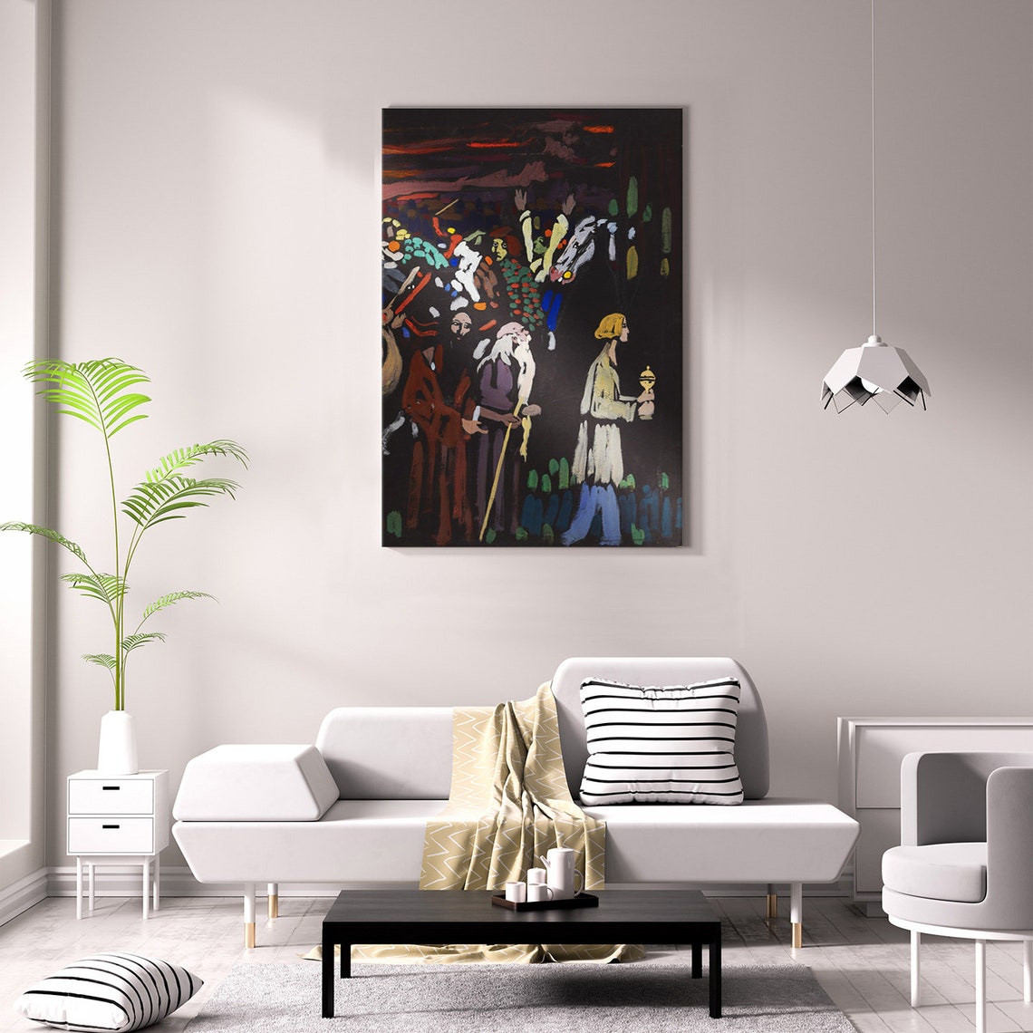Wassily Kandinsky Study On Panic 1907 Classic Design Abstract Decor Reproduction Print Wall Art - Image 2