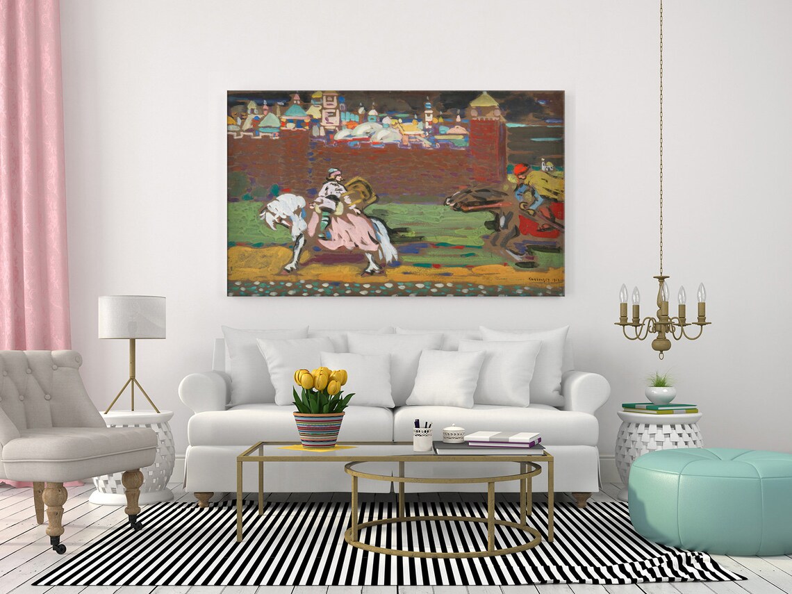 Wassily Kandinsky Crusaders 1903 Horse Riders Classic Reproduction Art Poster - Image 2