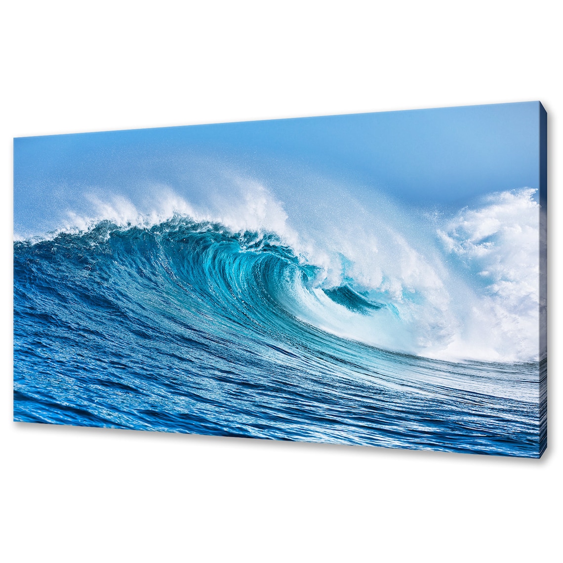 Blue Sea Wave, Modern Coastal Wall Art Poster
